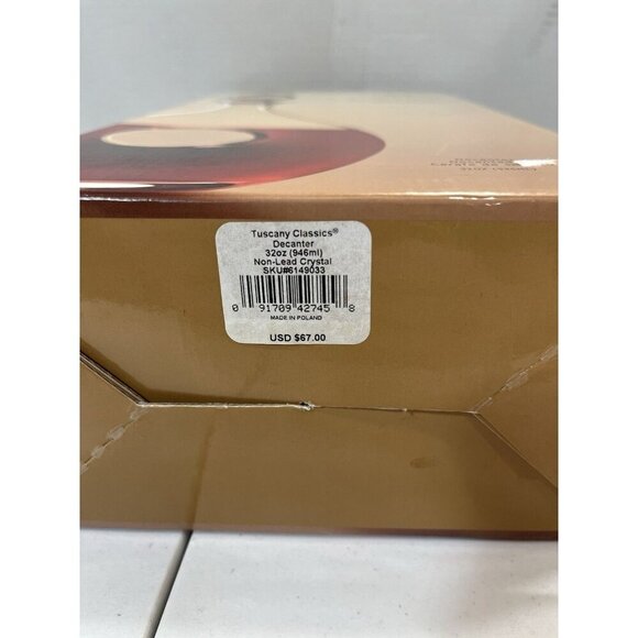 LENOX Tuscany Classics Collection Decanter Clear Glass 32oz Crystal NEW IN BOX - Picture 6 of 6